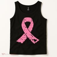 Distressed Pink Ribbon, Breast Cancer Tank Top thumb 2