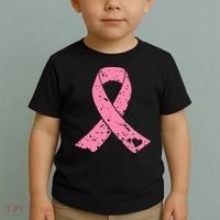 Distressed Pink Ribbon, Breast Cancer Toddler T-Shirt thumb 2