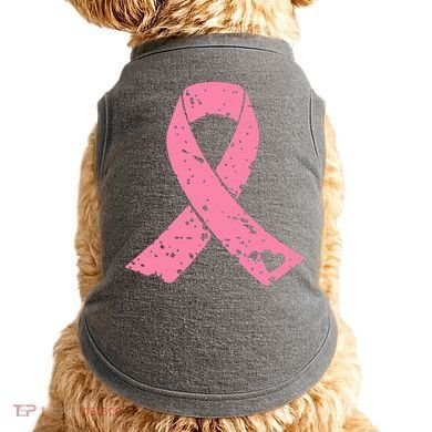 Distressed Pink Ribbon, Breast Cancer Doggie Tank