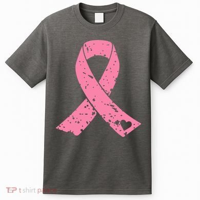 Distressed Pink Ribbon, Breast Cancer T-Shirt