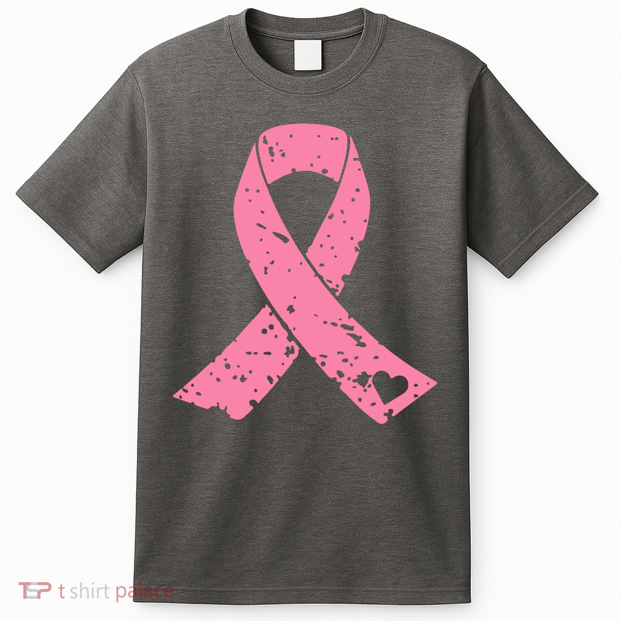 Distressed Pink Ribbon, Breast Cancer T-Shirt