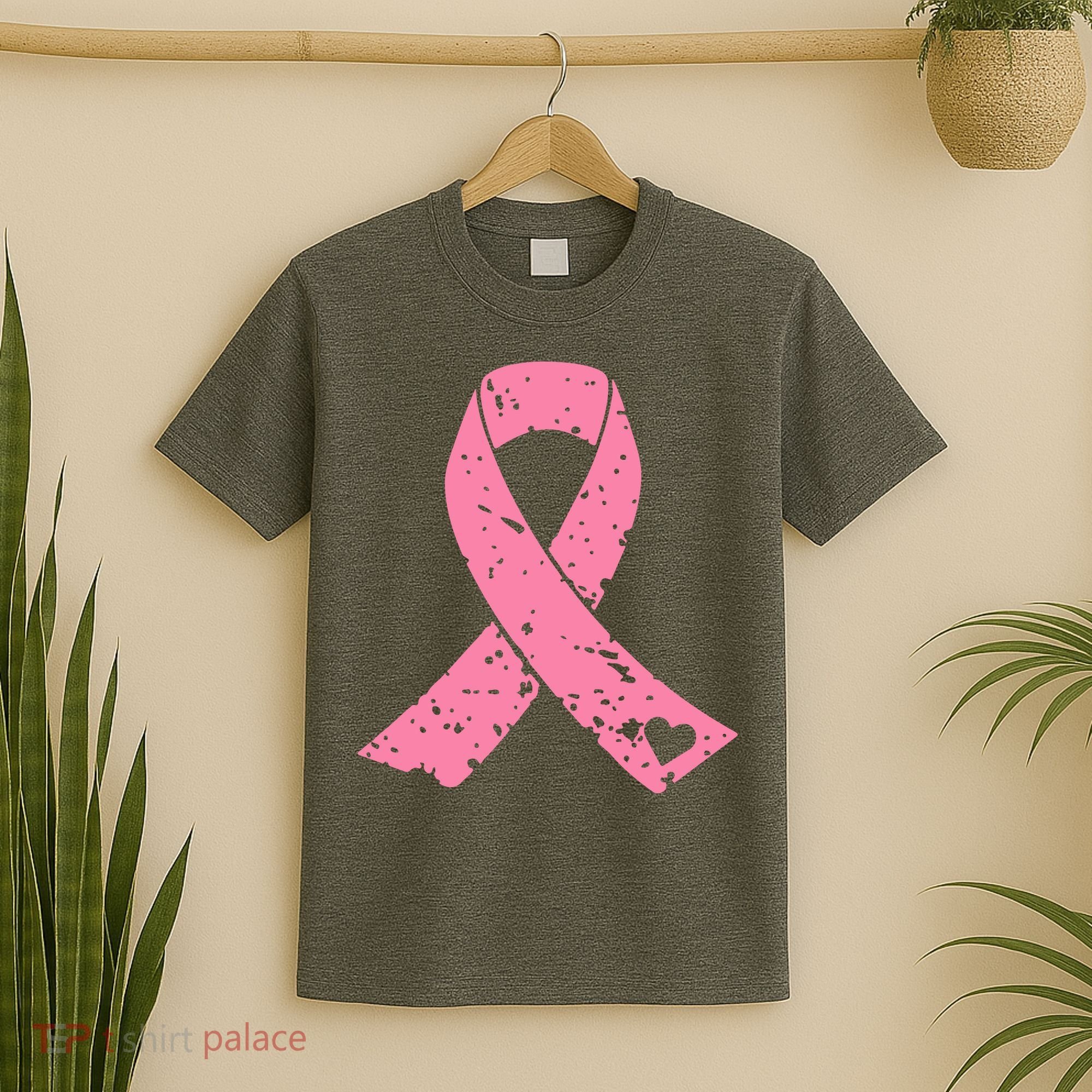 Distressed Pink Ribbon, Breast Cancer T-Shirt