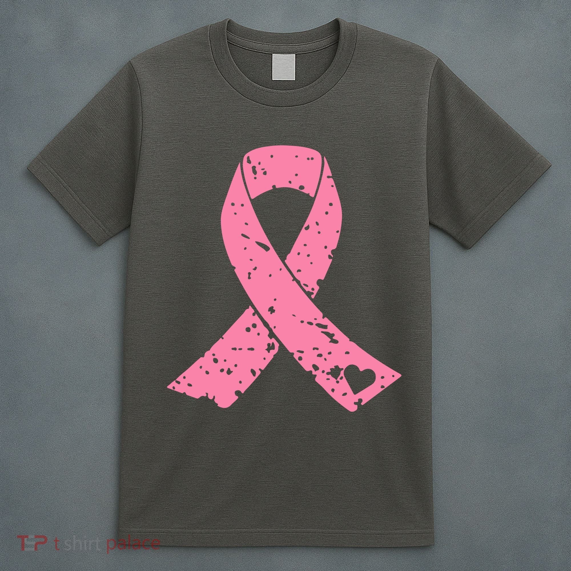 Distressed Pink Ribbon, Breast Cancer T-Shirt