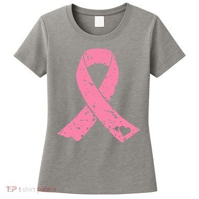 Distressed Pink Ribbon, Breast Cancer Women's T-Shirt