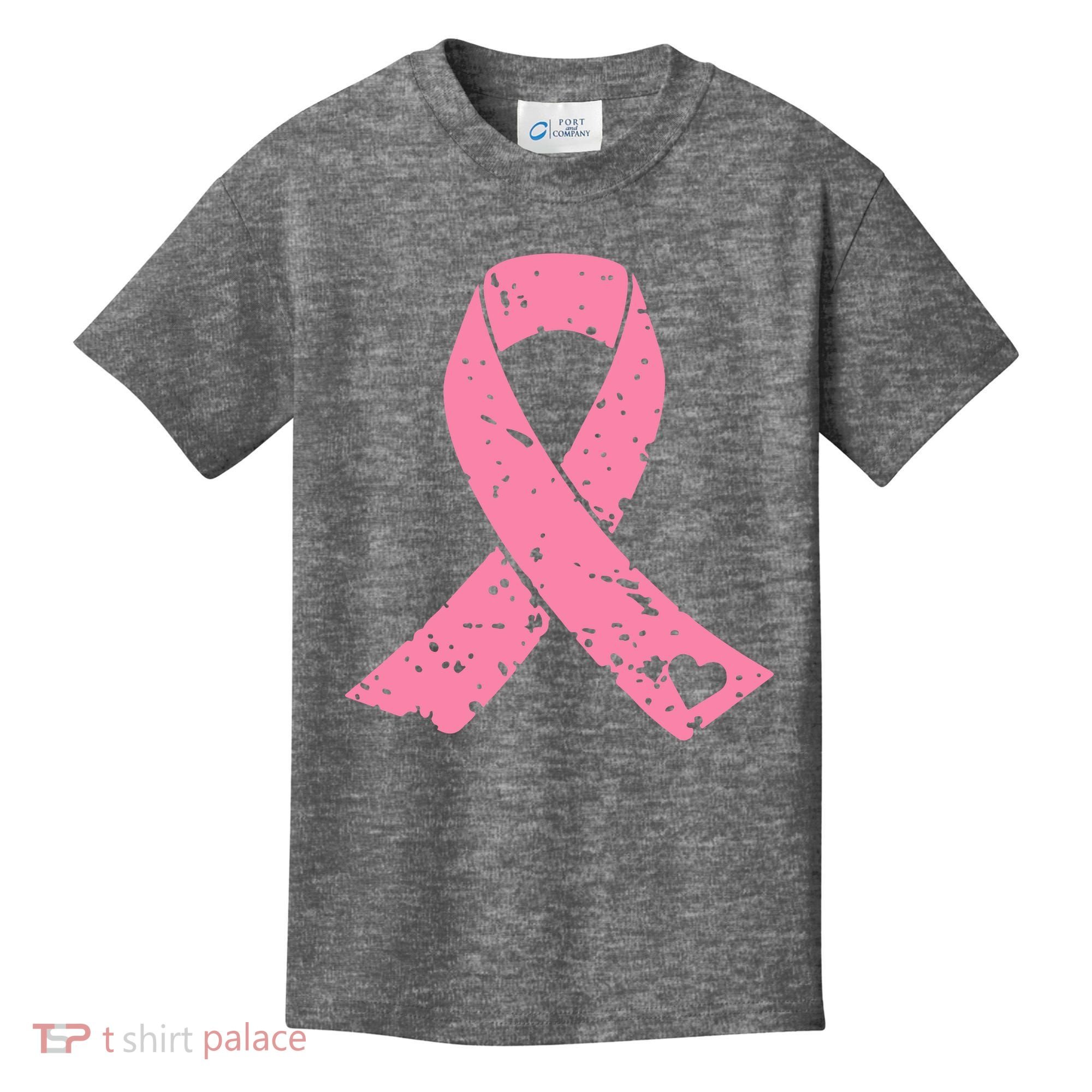 Distressed Pink Ribbon, Breast Cancer Kids T-Shirt
