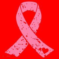 Distressed Pink Ribbon, Breast Cancer Santa Hat thumb 1