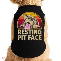 Dog Pitbull Resting Pit Face Funny Gift For Pitbull Lovers Gift Doggie Tank thumb 0