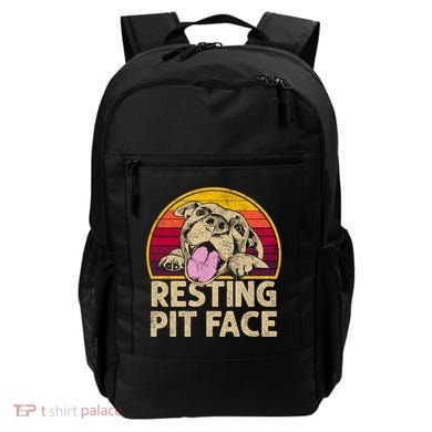 Dog Pitbull Resting Pit Face Funny Gift For Pitbull Lovers Gift Backpack