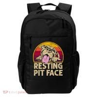 Dog Pitbull Resting Pit Face Funny Gift For Pitbull Lovers Gift Backpack thumb 0