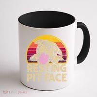 Dog Pitbull Resting Pit Face Funny Gift For Pitbull Lovers Gift Coffee Mug thumb 1
