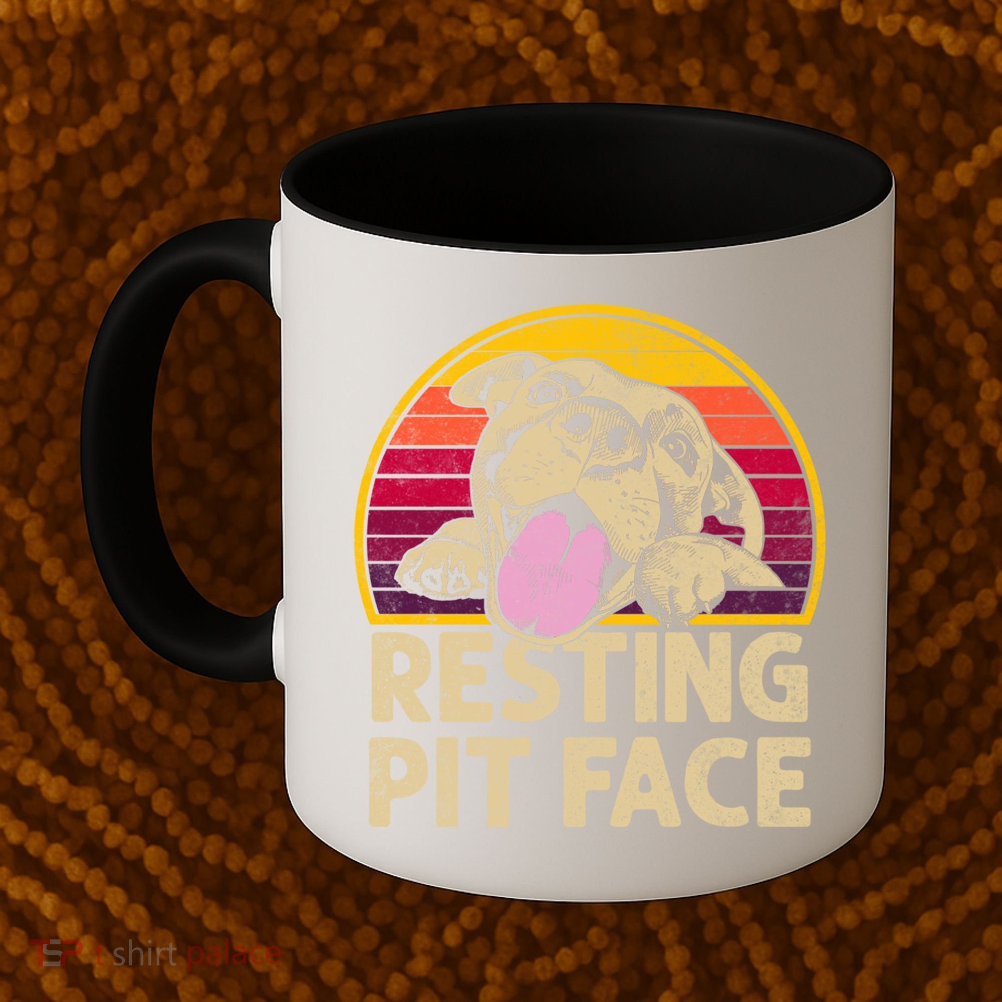 Dog Pitbull Resting Pit Face Funny Gift For Pitbull Lovers Gift Coffee Mug