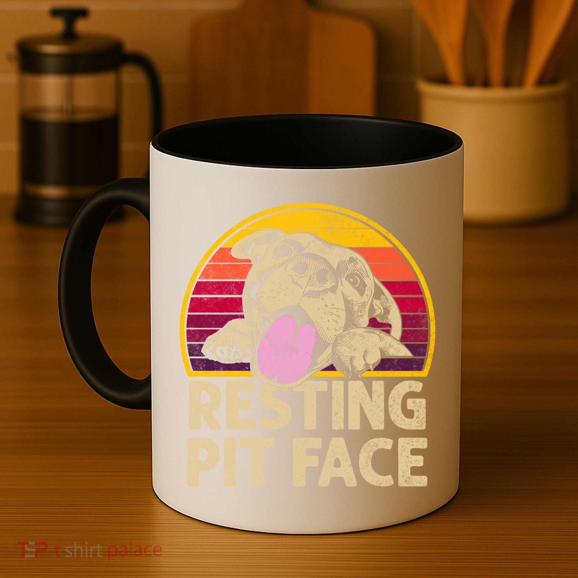 Dog Pitbull Resting Pit Face Funny Gift For Pitbull Lovers Gift Coffee Mug