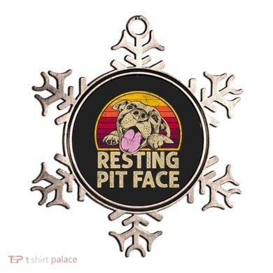 Dog Pitbull Resting Pit Face Funny Gift For Pitbull Lovers Gift Ornament