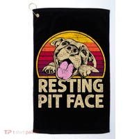 Dog Pitbull Resting Pit Face Funny Gift For Pitbull Lovers Gift Golf Towel thumb 0
