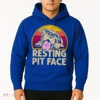 Dog Pitbull Resting Pit Face Funny Gift For Pitbull Lovers Gift Hoodie thumb 2