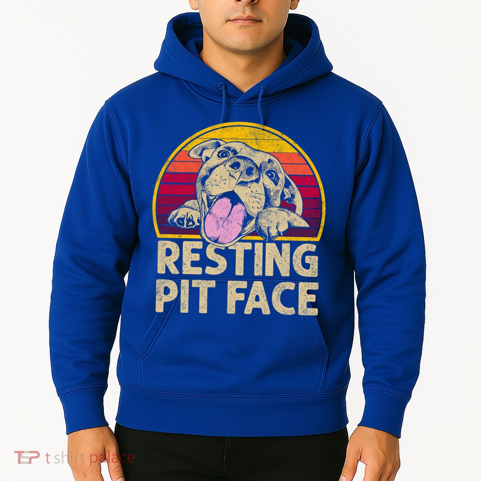 Dog Pitbull Resting Pit Face Funny Gift For Pitbull Lovers Gift Hoodie