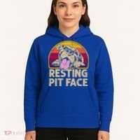 Dog Pitbull Resting Pit Face Funny Gift For Pitbull Lovers Gift Hoodie thumb 5