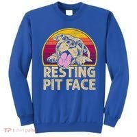 Dog Pitbull Resting Pit Face Funny Gift For Pitbull Lovers Gift Sweatshirt thumb 0