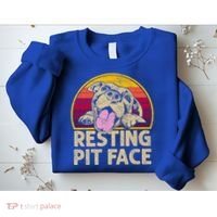 Dog Pitbull Resting Pit Face Funny Gift For Pitbull Lovers Gift Sweatshirt thumb 2