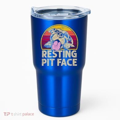 Dog Pitbull Resting Pit Face Funny Gift For Pitbull Lovers Gift Tumbler
