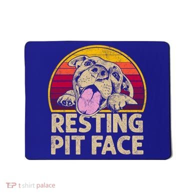 Dog Pitbull Resting Pit Face Funny Gift For Pitbull Lovers Gift Mousepad