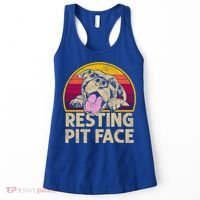 Dog Pitbull Resting Pit Face Funny Gift For Pitbull Lovers Gift Women's Tank Top thumb 0