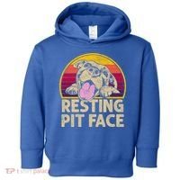 Dog Pitbull Resting Pit Face Funny Gift For Pitbull Lovers Gift Toddler Hoodie thumb 0