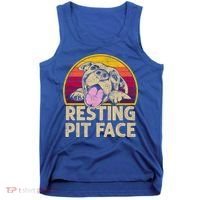 Dog Pitbull Resting Pit Face Funny Gift For Pitbull Lovers Gift Tank Top thumb 0