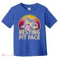 Dog Pitbull Resting Pit Face Funny Gift For Pitbull Lovers Gift Toddler T-Shirt thumb 0
