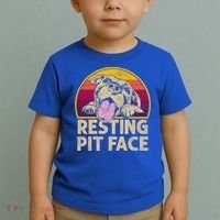 Dog Pitbull Resting Pit Face Funny Gift For Pitbull Lovers Gift Toddler T-Shirt thumb 2