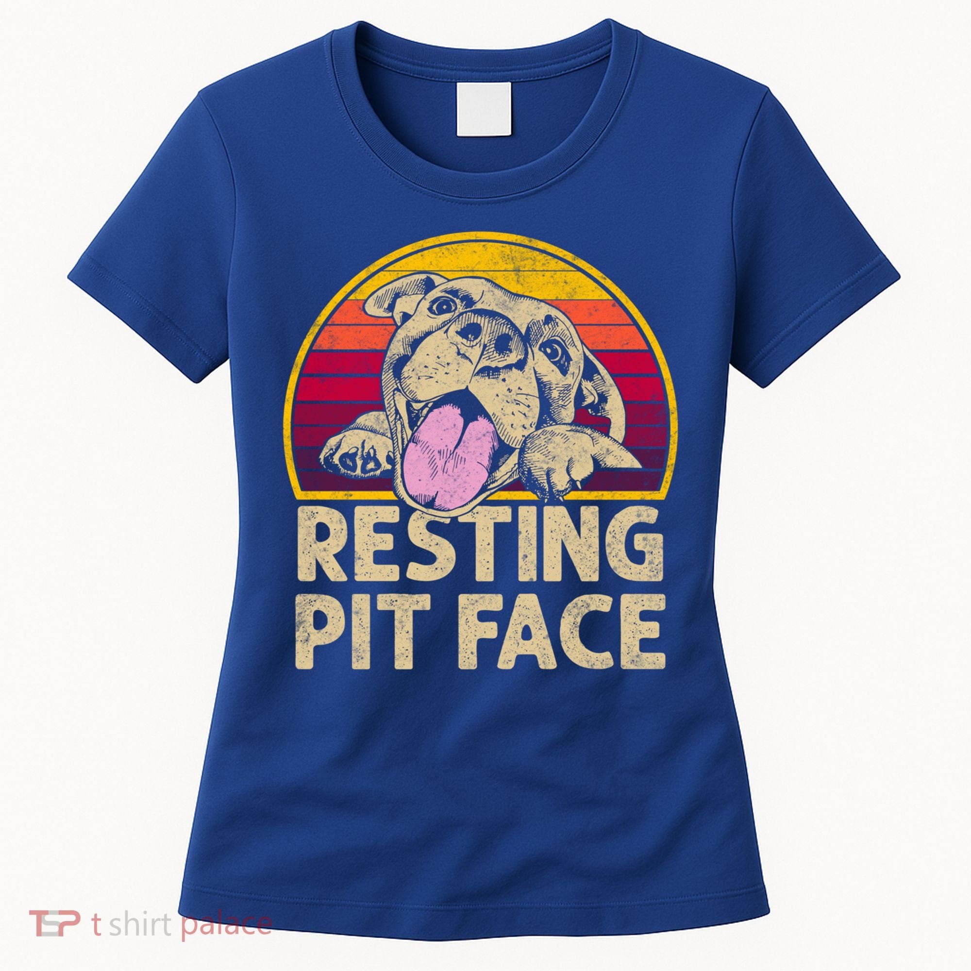 Dog Pitbull Resting Pit Face Funny Gift For Pitbull Lovers Gift Women's T-Shirt