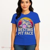 Dog Pitbull Resting Pit Face Funny Gift For Pitbull Lovers Gift Women's T-Shirt thumb 4