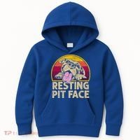 Dog Pitbull Resting Pit Face Funny Gift For Pitbull Lovers Gift Kids Hoodie thumb 0