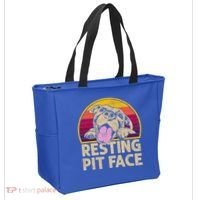 Dog Pitbull Resting Pit Face Funny Gift For Pitbull Lovers Gift Tote Bag thumb 2