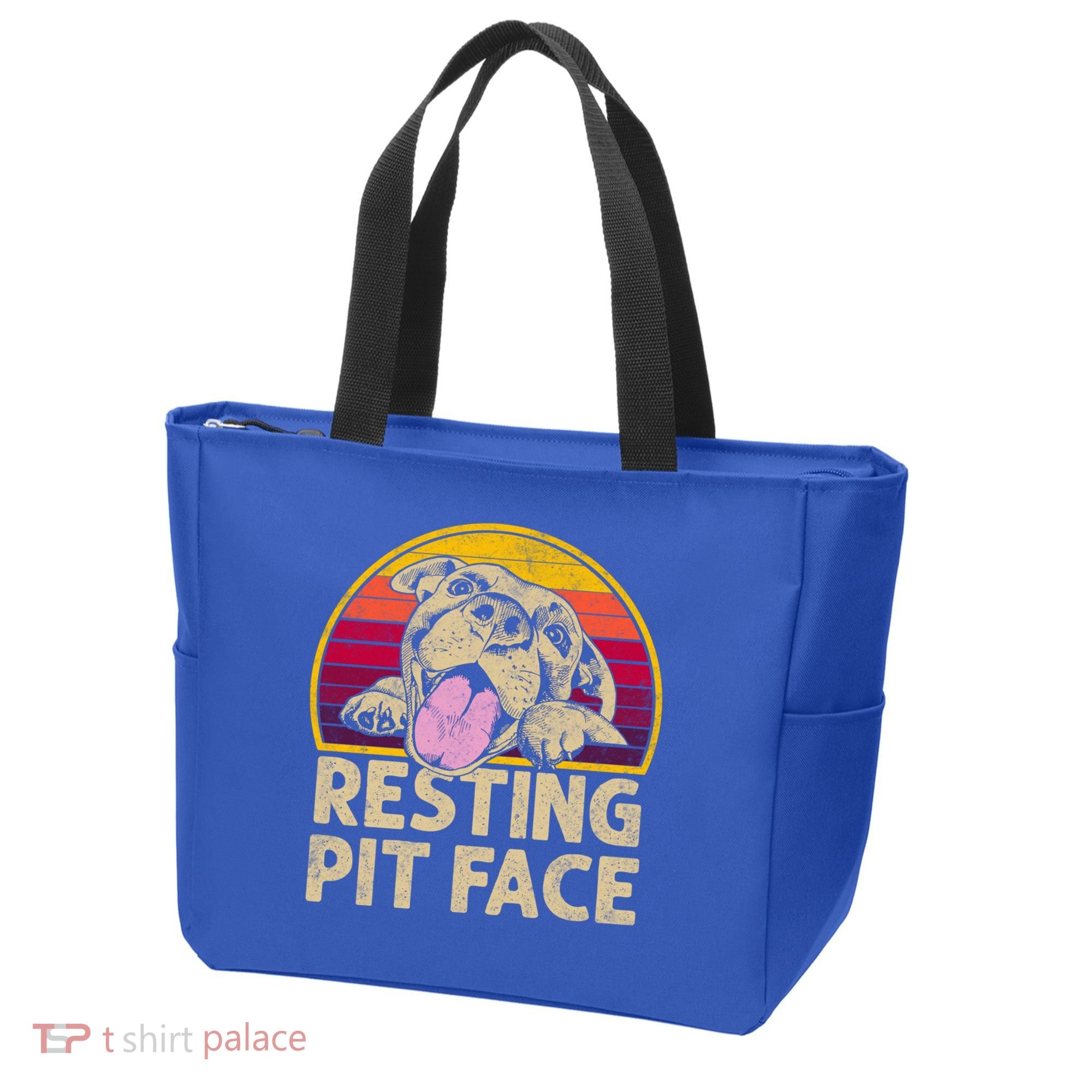 Dog Pitbull Resting Pit Face Funny Gift For Pitbull Lovers Gift Tote Bag