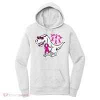 Dinosaur Pink Ribbon Breast Cancer Awareness Month Warrior Women's Hoodie thumb 0