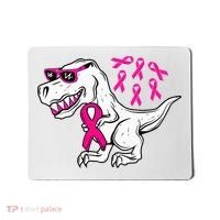 Dinosaur Pink Ribbon Breast Cancer Awareness Month Warrior Mousepad thumb 0
