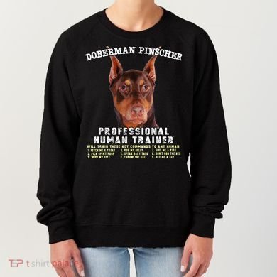 Doberman Pinscher Red Professional Human Trainer Cute Dog Women's Sweatshirt