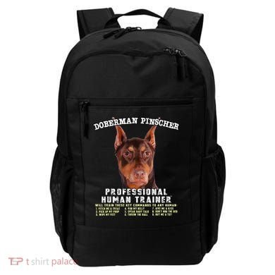 Doberman Pinscher Red Professional Human Trainer Cute Dog Backpack