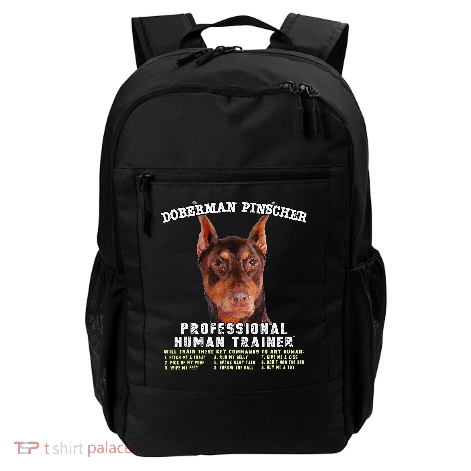 Doberman Pinscher Red Professional Human Trainer Cute Dog Backpack