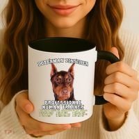 Doberman Pinscher Red Professional Human Trainer Cute Dog Coffee Mug thumb 3