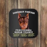 Doberman Pinscher Red Professional Human Trainer Cute Dog Coaster thumb 0