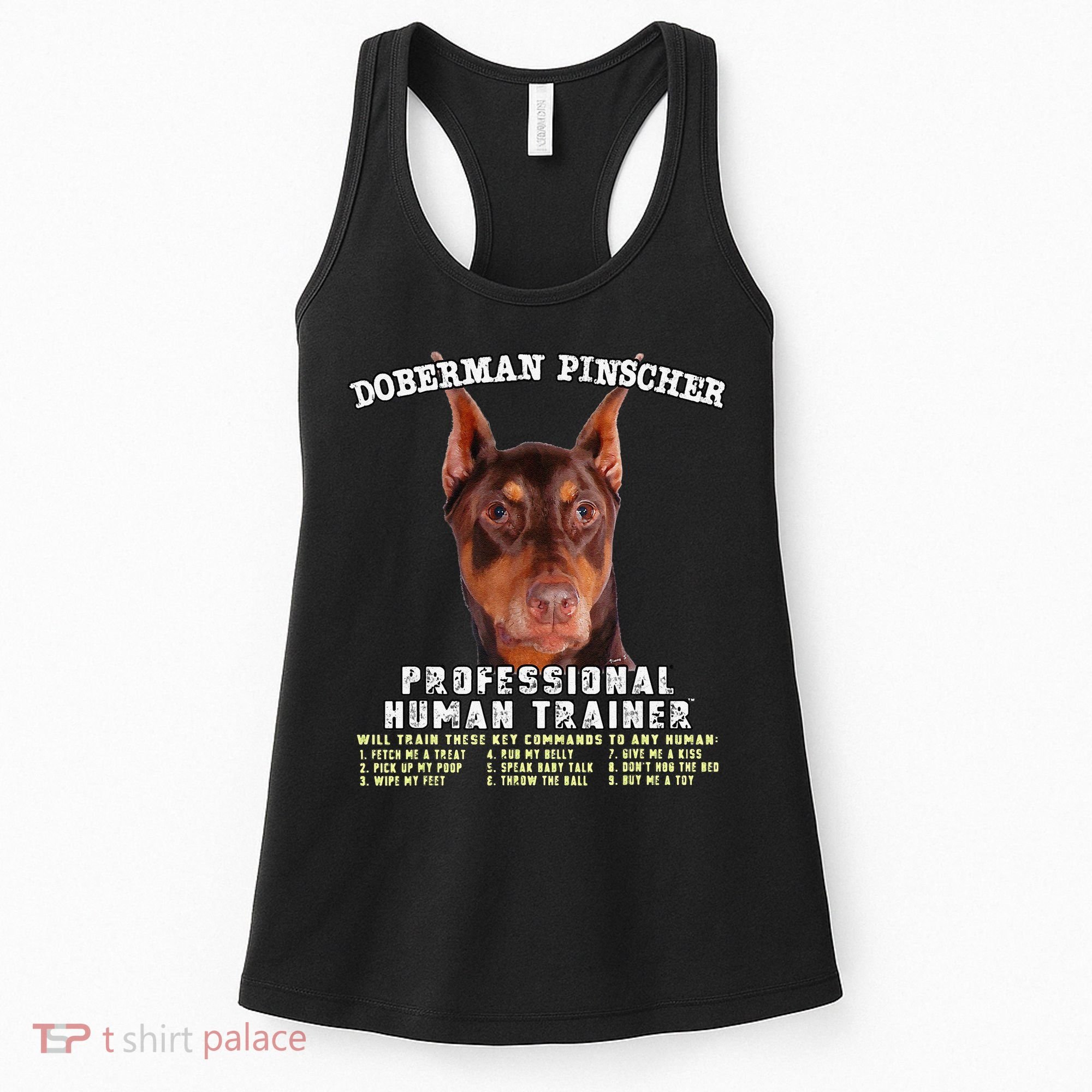 Doberman Pinscher Red Professional Human Trainer Cute Dog Women's Tank Top
