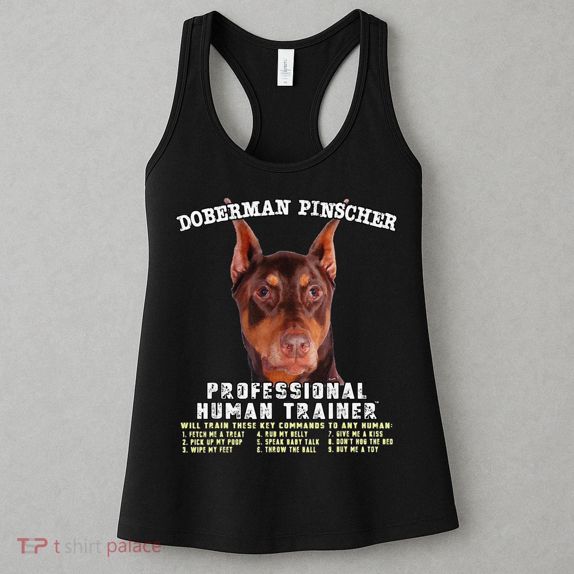 Doberman Pinscher Red Professional Human Trainer Cute Dog Women's Tank Top