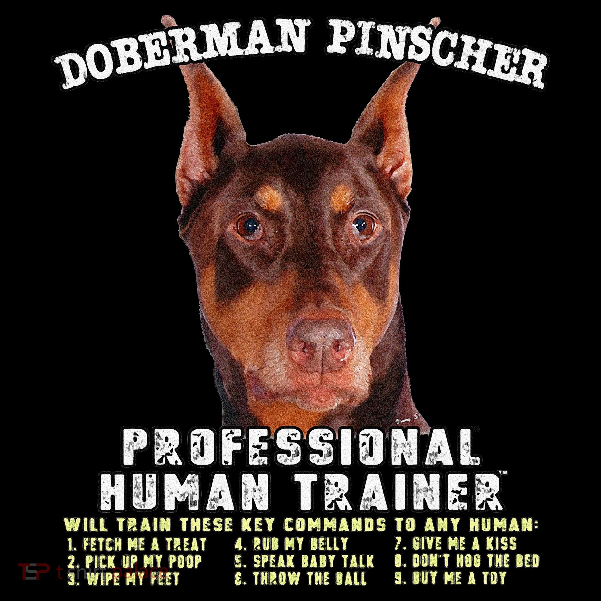Doberman Pinscher Red Professional Human Trainer Cute Dog Baby Bodysuit