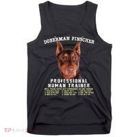 Doberman Pinscher Red Professional Human Trainer Cute Dog Tank Top thumb 0