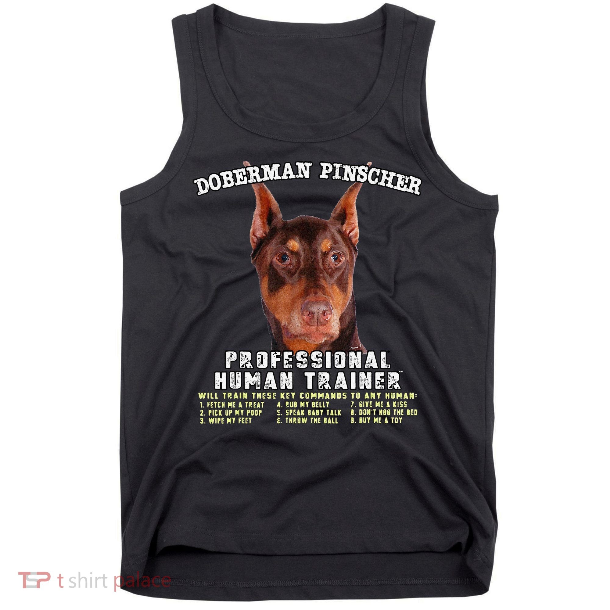 Doberman Pinscher Red Professional Human Trainer Cute Dog Tank Top