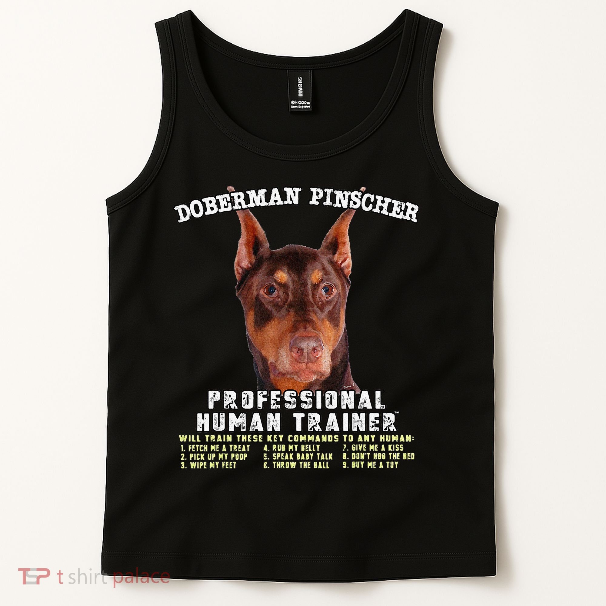 Doberman Pinscher Red Professional Human Trainer Cute Dog Tank Top