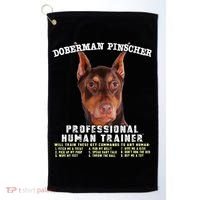 Doberman Pinscher Red Professional Human Trainer Cute Dog Golf Towel thumb 0