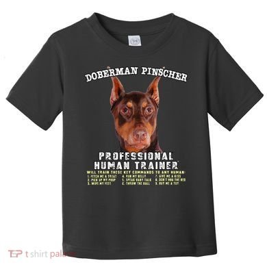 Doberman Pinscher Red Professional Human Trainer Cute Dog Toddler T-Shirt